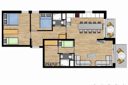 001 10 persoons appartement met infraroodcabine op park met zwembad