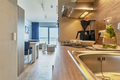 008 Mooi 5 persoons appartement met balkon aan de zonzijde in Blankenberge