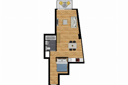011 Studio met stadszicht | 4p