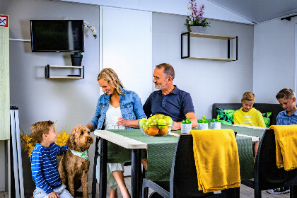 009 Sfeervolle 6 persoons chalet op een vakantiepark dichtbij de Belgische Kust