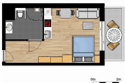006 Toegankelijke studio | 2p