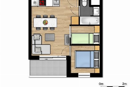 016 Suite met 1 slaapkamer | 4p