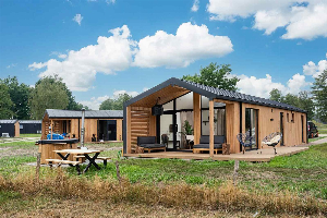 Prachtige 6 persoons Lodge met sauna in Wilsum nabij de grens Duitsland Nederland