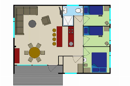 003 Zes persoons Finse bungalow aan de rand van het bos