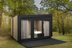 Cabin voor twee personen met hottub op een vakantiepark in Scherpenzeel