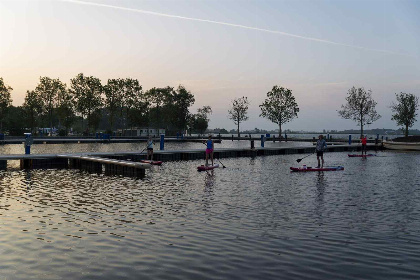 025 Prachtig gelegen 4 persoons houseboat, met tuin, aan het Sneekermeer in Friesland