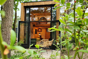 Knus Tiny House voor 2 personen op vakantiepark aan Nationaal Park de Hoge Veluwe