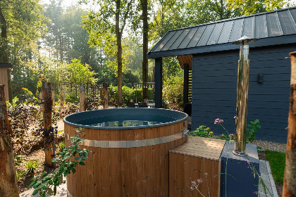 004 Tiny House voor 4 personen met een hottub op de Bosgraaf in Lieren