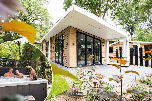 Modern 4 persoons chalet met bubbelbad op Landgoed de Scheleberg in Lunteren