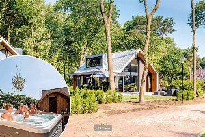 Modern ingerichte villa voor 6 personen met sauna en bubbelbad op een vakantiepark