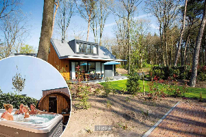 Modern ingerichte villa voor 7 personen met een bubbelbad en een sauna op een vakantiepark