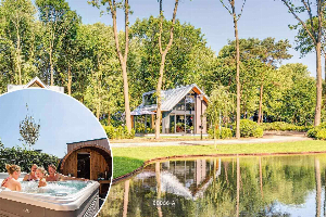 Modern ingerichte villa voor 8 personen met sauna en bubbelbad op een vakantiepark