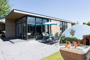 Vakantiehuis voor 5 personen met sauna en bubbelbad op een vakantiepark in Lunteren