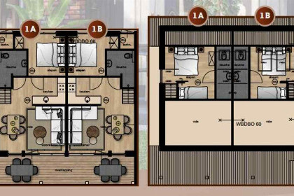 006 Luxe geschakelde 5 persoons vakantiewoning met vide en hottub op de Veluwe