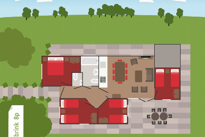 012 4   8 persoons bungalow Wilbrink