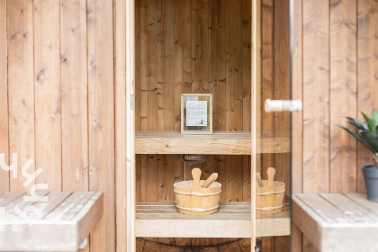 003 Luxe 4 persoons vakantiehuis op de Veluwe met een heerlijke prive sauna in de tuin