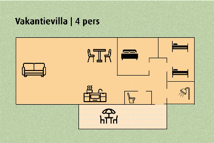 011 Vakantievilla | 2   4 pers. | Huisdier toegestaan