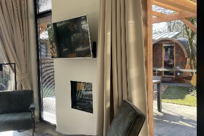 002 Berken Lodge Eco 6 personen met Hottub en Sauna