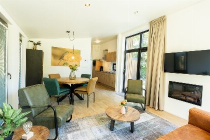 001 Bos Lodge 55 Eco 4 personen met Hottub of Jacuzzi en Sauna