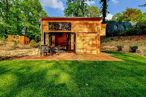 Tiny House voor 4 personen op Vakantie Maasduinen met natuurmeer en zandstrand