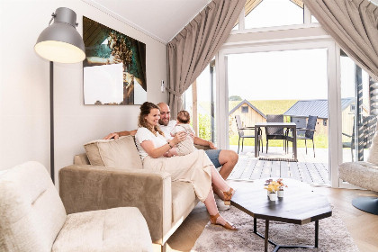 003 Knus 2 2P tiny house op een vakantiepark vlak bij Valkenburg en Maastricht, Zuid Limburg