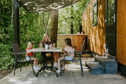 005 Sfeervolle 5 persoons Lodge met hottub tussen de bomen in Balkbrug