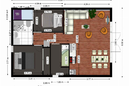 004 Zespersoons mooi vakantiehuis op familiepark nabij de Weerribben