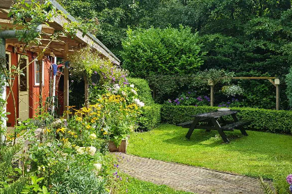 007 Vierpersoons chalet in het bos, op het drie provinciepunt Drenthe, Friesland en Overijssel