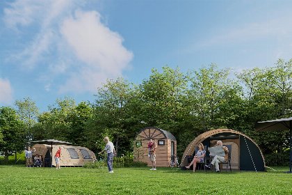 000 De Waard Tunneltent met prive sanitair | 5 personen 000 De Waard Tunneltent met prive sanitair | 5 personen