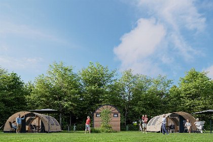 002 De Waard Tunneltent met prive sanitair | 5 personen 002 De Waard Tunneltent met prive sanitair | 5 personen
