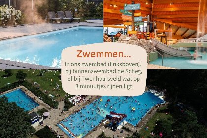 025 Oak lodge met overkapping | twee badkamers, buitenkamer en loungebed | 4 personen