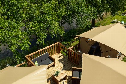 033 Boomhuttent aan de Regge met prive sanitair | 6 pers 033 Boomhuttent aan de Regge met prive sanitair | 6 pers