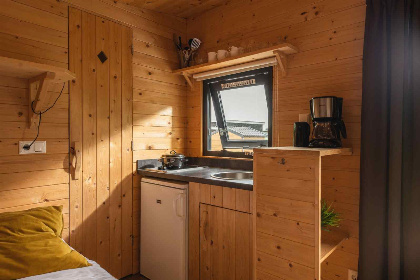 001 Gezellige 4 pers. tiny house op Vakantiepark Molke, een superleuke vakantie gegarandeerd