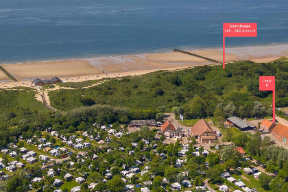 010 Strandhuisje voor 6 personen op strand Dishoek