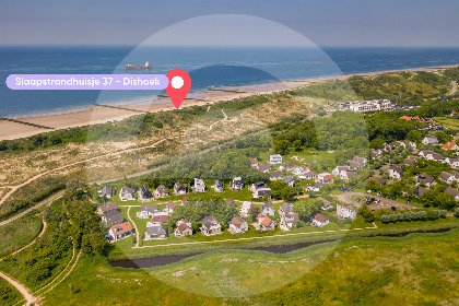 001 Slaapstrandhuisje op het strand van Dishoek met zeezicht en terras en plek voor vijf personen I 37