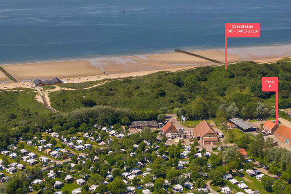 019 Strandhuisje voor 6 personen op strand Dishoek