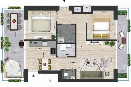 016 Appartement voor 4 personen met eenpersoons infraroodsauna