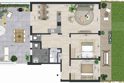 026 Vakantiewoning aan het strand   met tuin en terras | Nr. 34   4 Pers. | Vista Maris