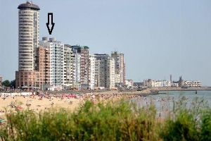 Driepersoons strand appartement met zeezicht aan de Boulevard van Vlissingen