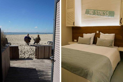 017 Slapen op het strand in een mooie 4 persoons beachroom in Vlissingen met eigen terras